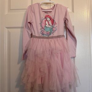 Disney Ariel Long Sleevw Pink Tulle Dress